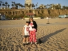 With nephew Michael by the Pacific